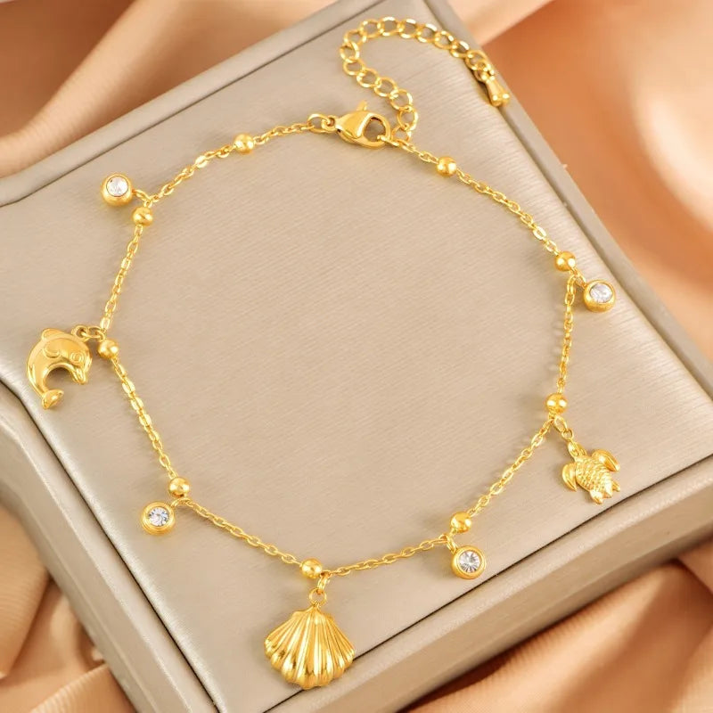 Coastal Dolphin Anklet
