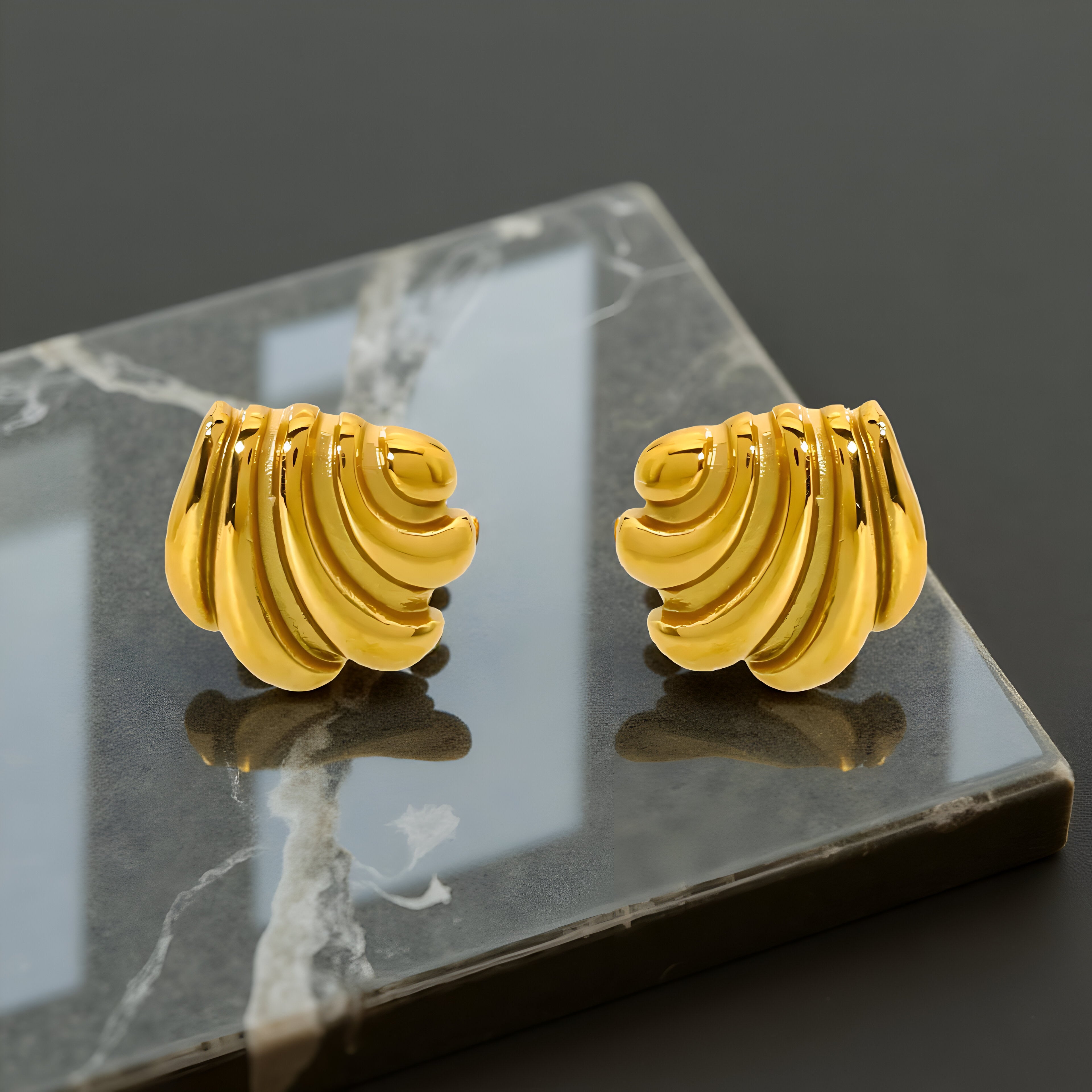 Golden Wave Earrings