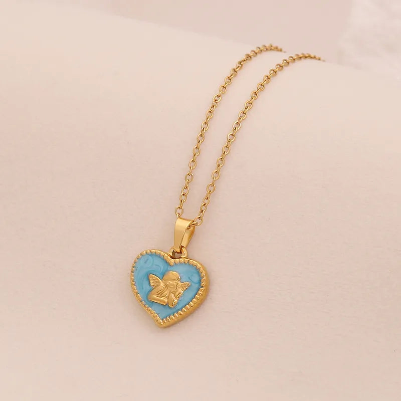 Blue Loving Heart Necklace