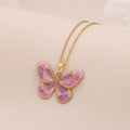 Purple Butterfly Necklace