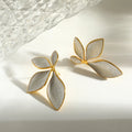 Aurelia Leaf Stud Earrings