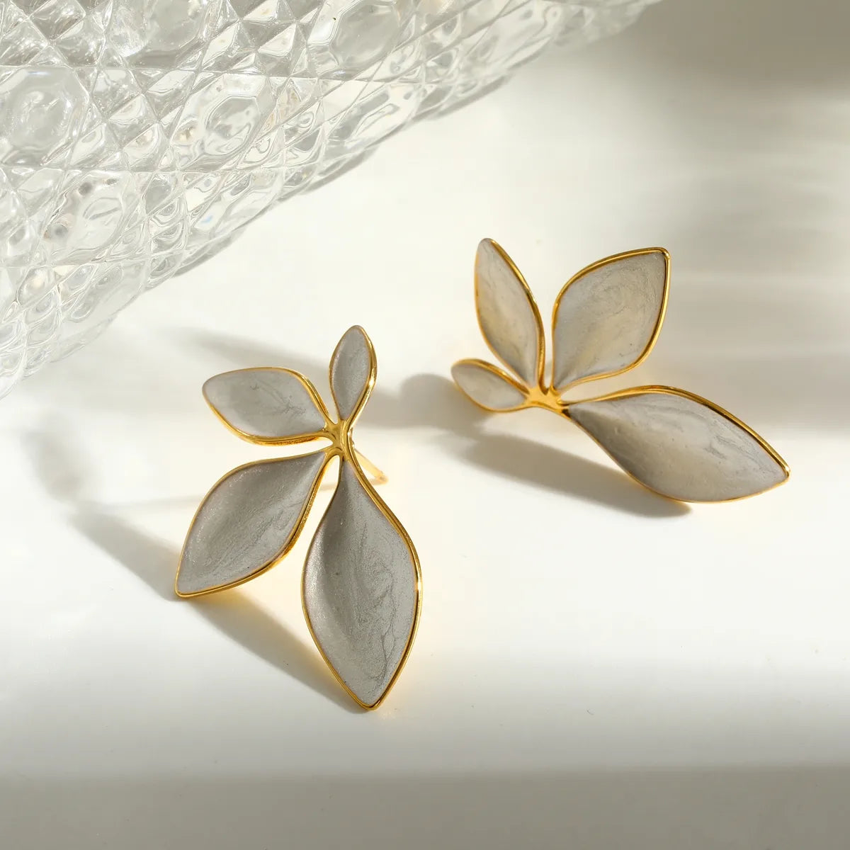 Aurelia Leaf Stud Earrings
