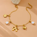 Golden Charm Bow Bracelet